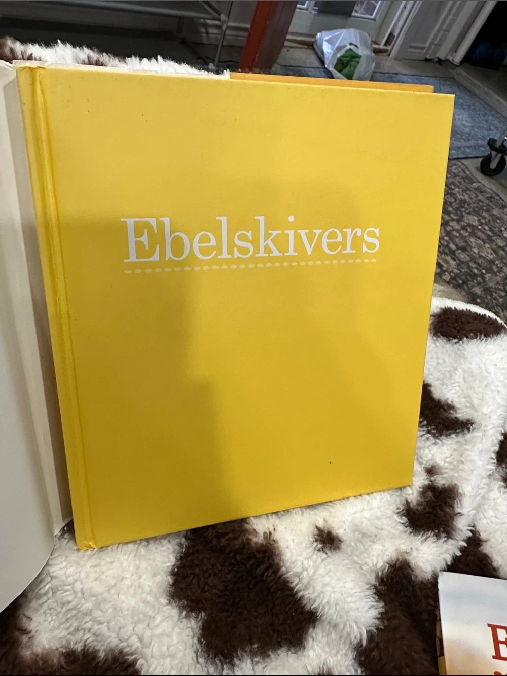 Ebelskivers Hard Cover Cookbook - Yellow Cover with Food Photo